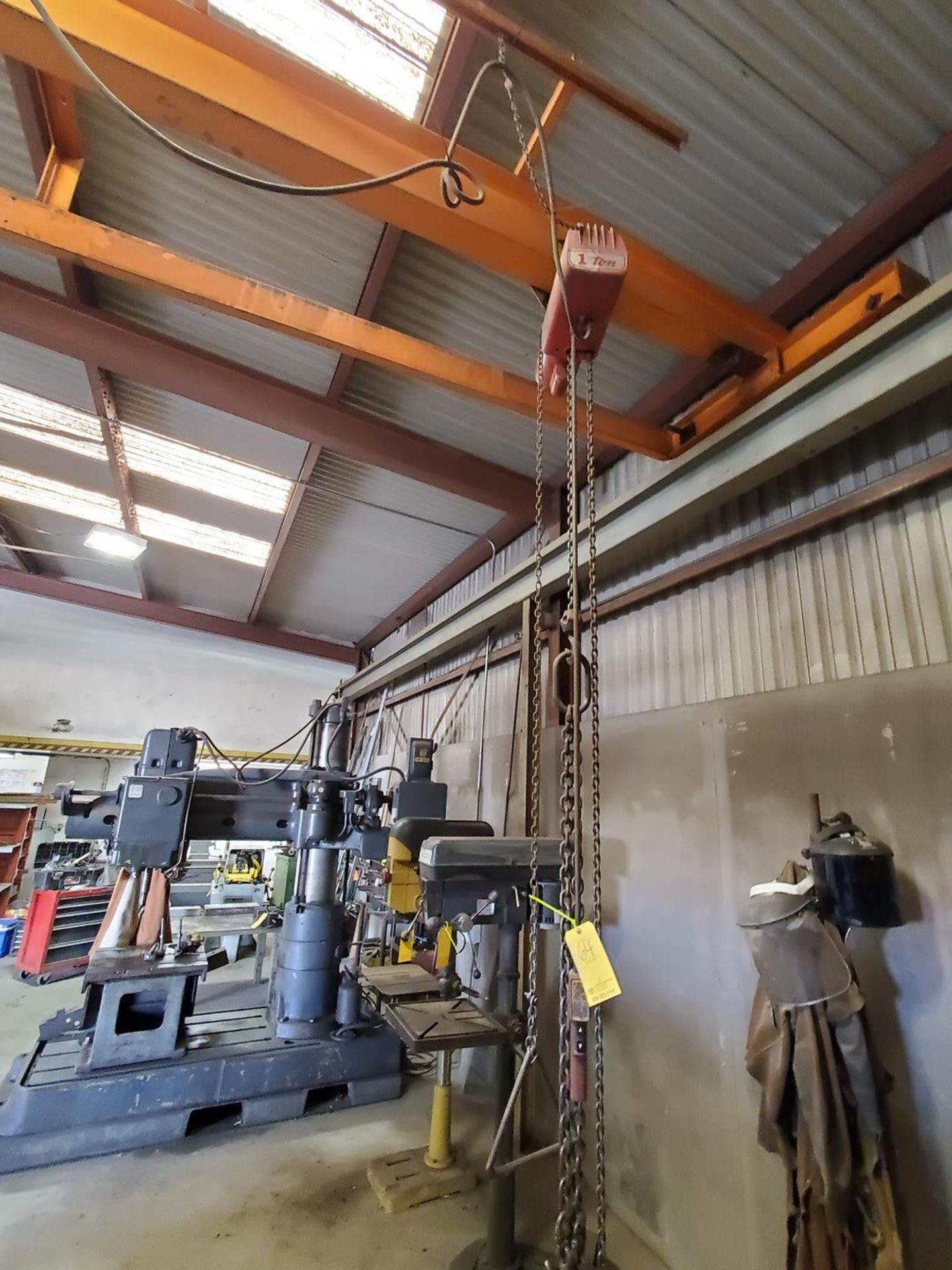 1-1/2 Ton Overhead Crane 1Ton Dayton Hoist, 2-Button Pendant, (Bridge & Hoist Only) - Image 3 of 6