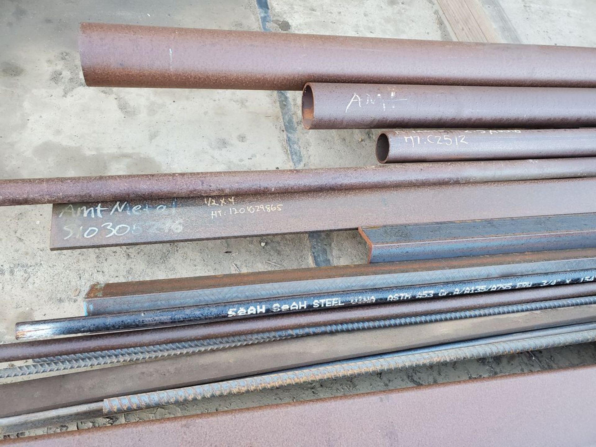 Assorted S/S Raw Matl. To Include But Not Limited To: Rebar, Pipe, Flat Bar, Angle, Sq. Tubing, Up - Image 8 of 14