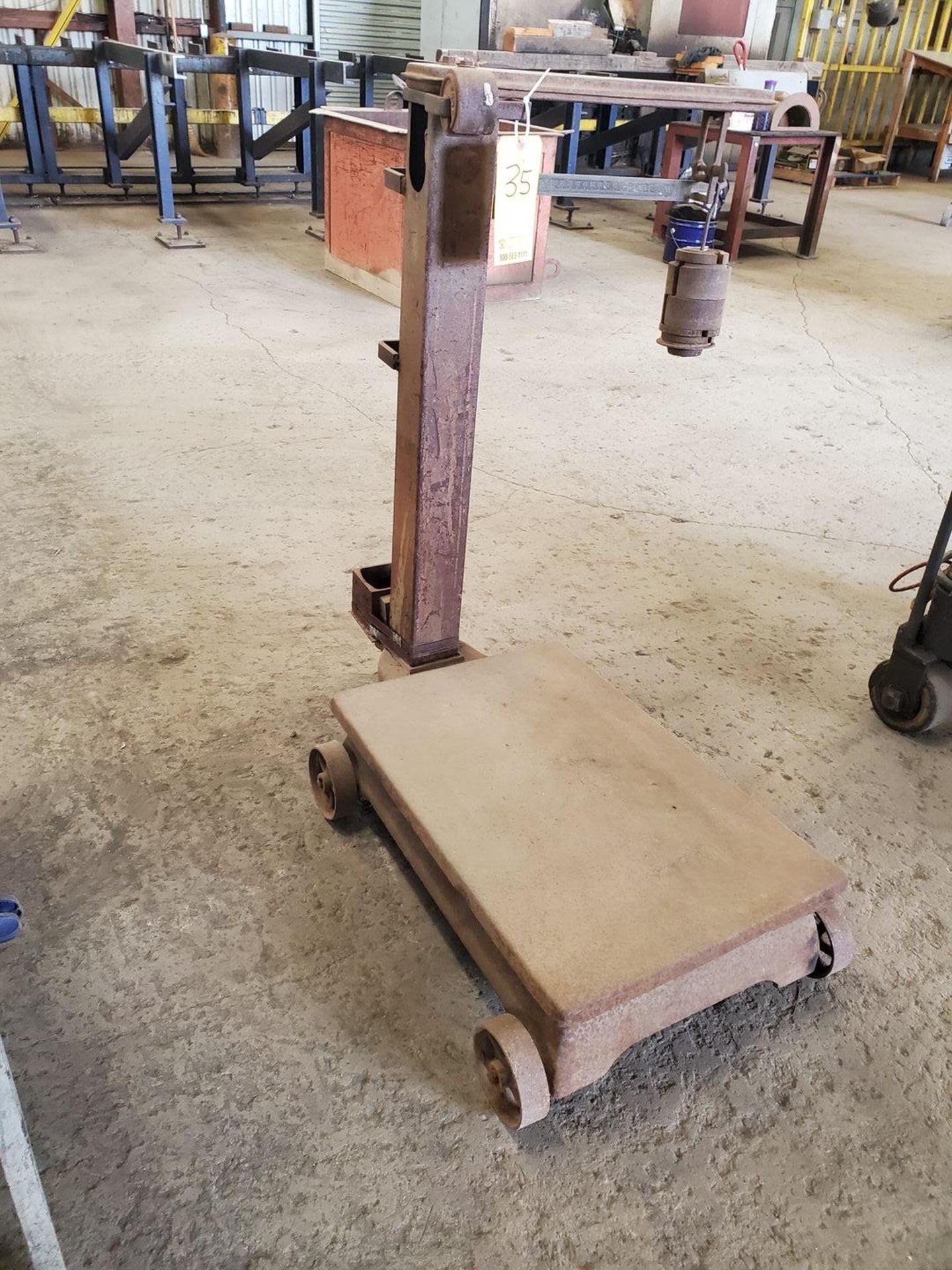 Portable Scale 100lb Cap.; W/ Assorted Weights - Image 3 of 7