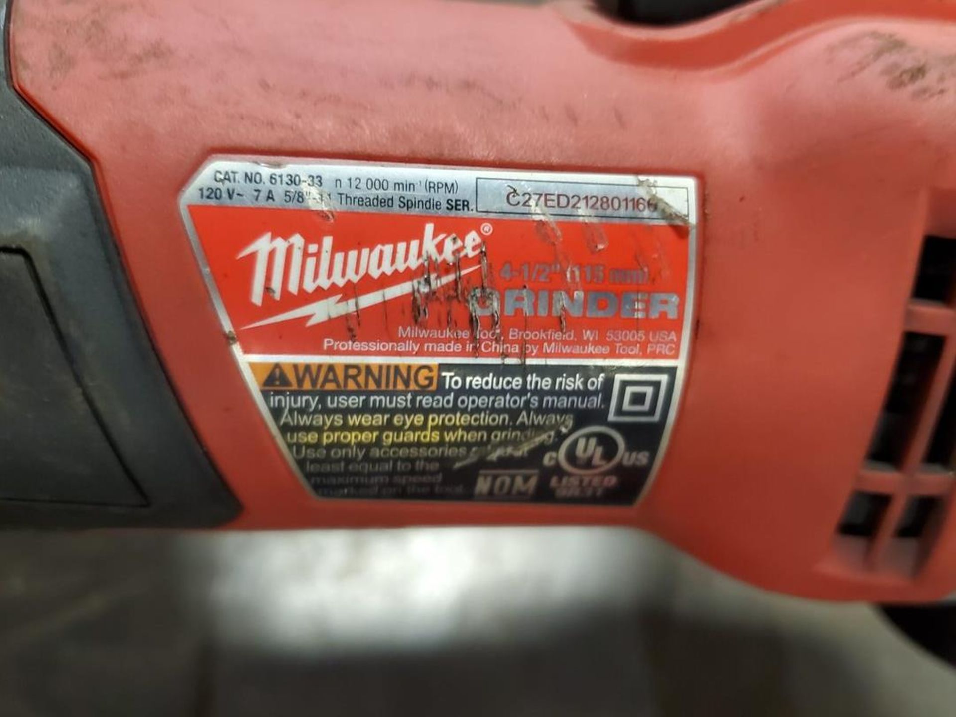 Milwaukee (2) Angle Grinders 120V, 50/60HZ - Image 4 of 4