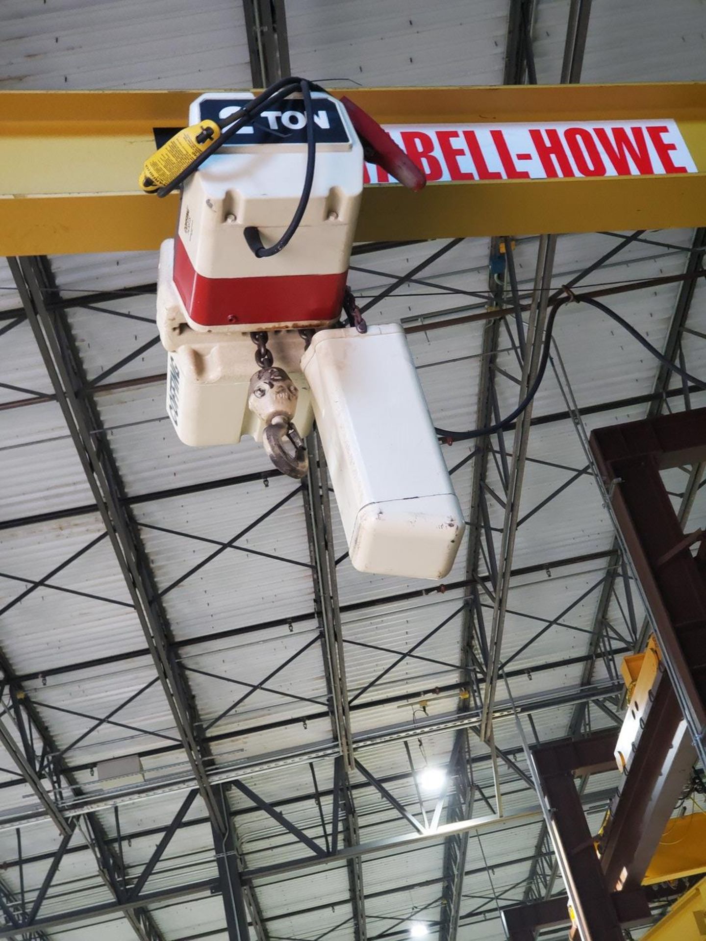 Abbell Howe Wall Mounted 2 Ton Jib Crane w/ 2-Ton Coffing Hoist & 2-Button Pendant - Image 11 of 13
