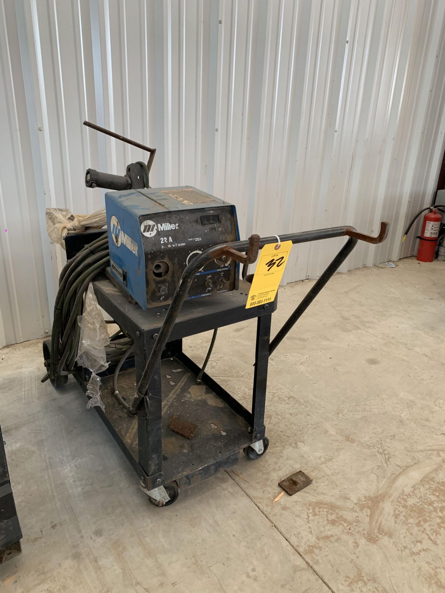 Miller 22A Wire Feeder w Cart (MUST BE REMOVED BY NOVEMBER 16, 2022)