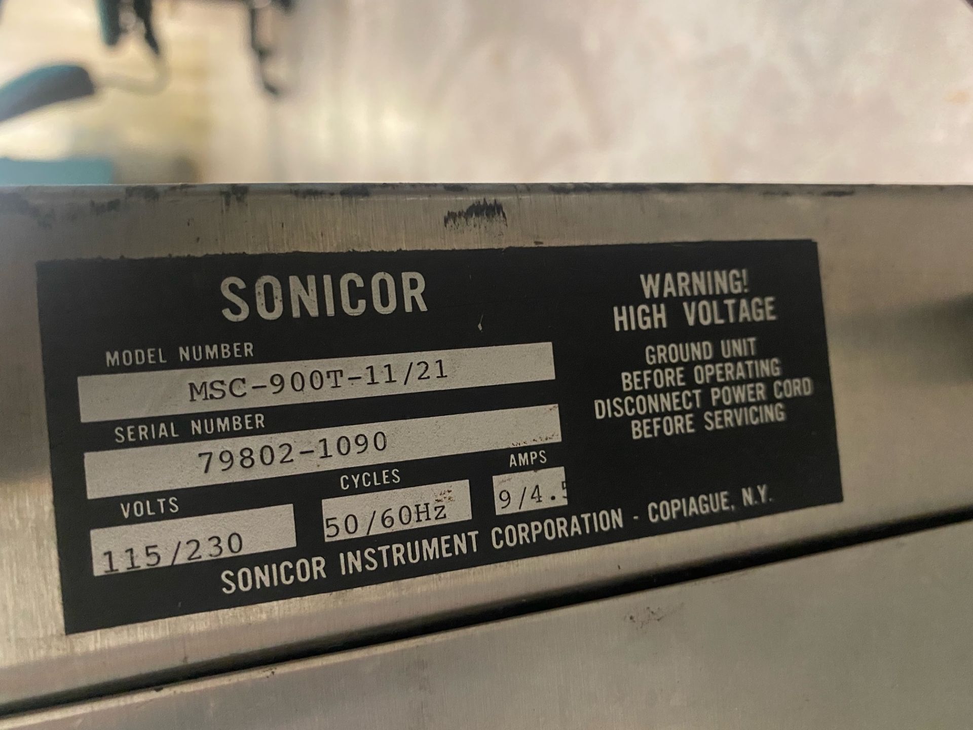 Sonicor MSC-900T-11/21 Ultra Sonic Cleaner - Image 3 of 3