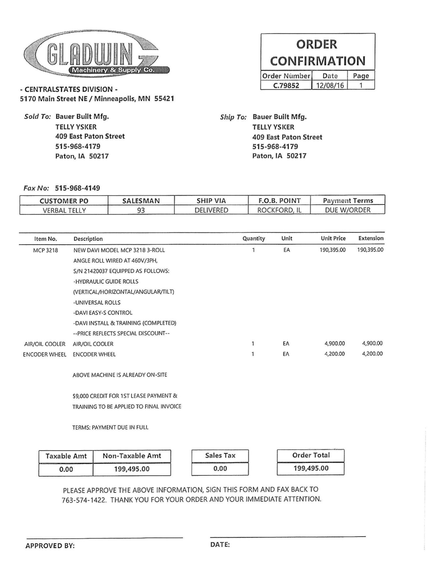 2014 Davi MCP-3218 3 Roll Angle Roll (LOCATION: 3421 N Sylvania Ave, Ft Worth TX 76111) - Image 10 of 10