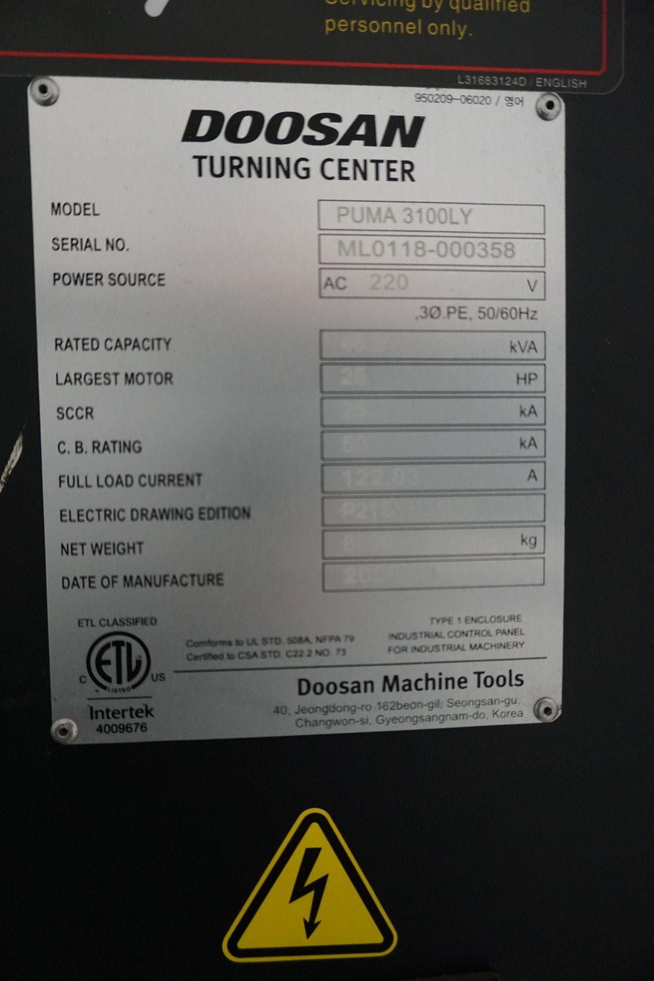 2020 Doosan Puma 3100LY, 1,256 Cut Time Hours Shown - Image 17 of 27