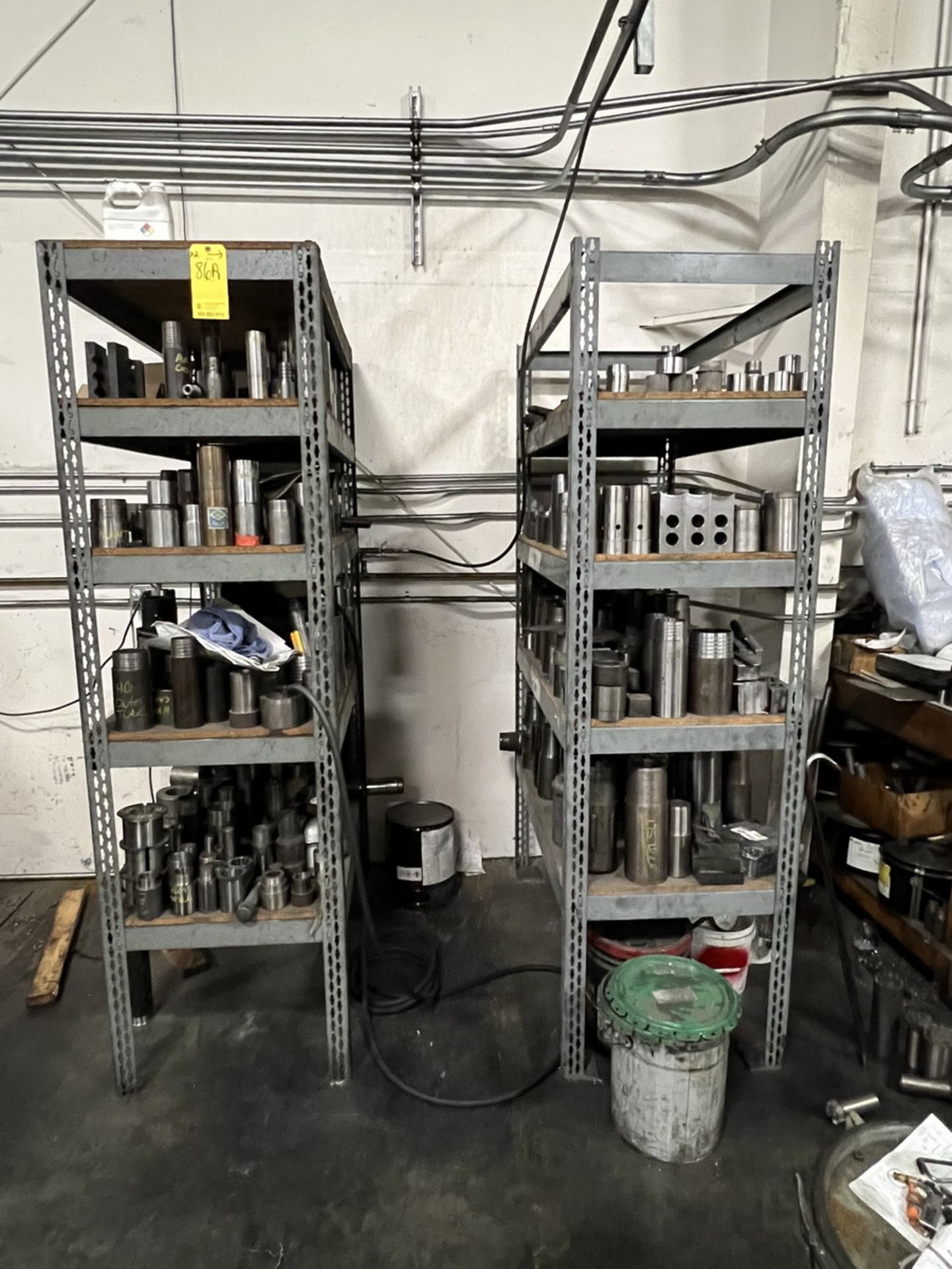 (3) 24'' W x 48'' L Storage Rack With Contents to include assorted scrap metal