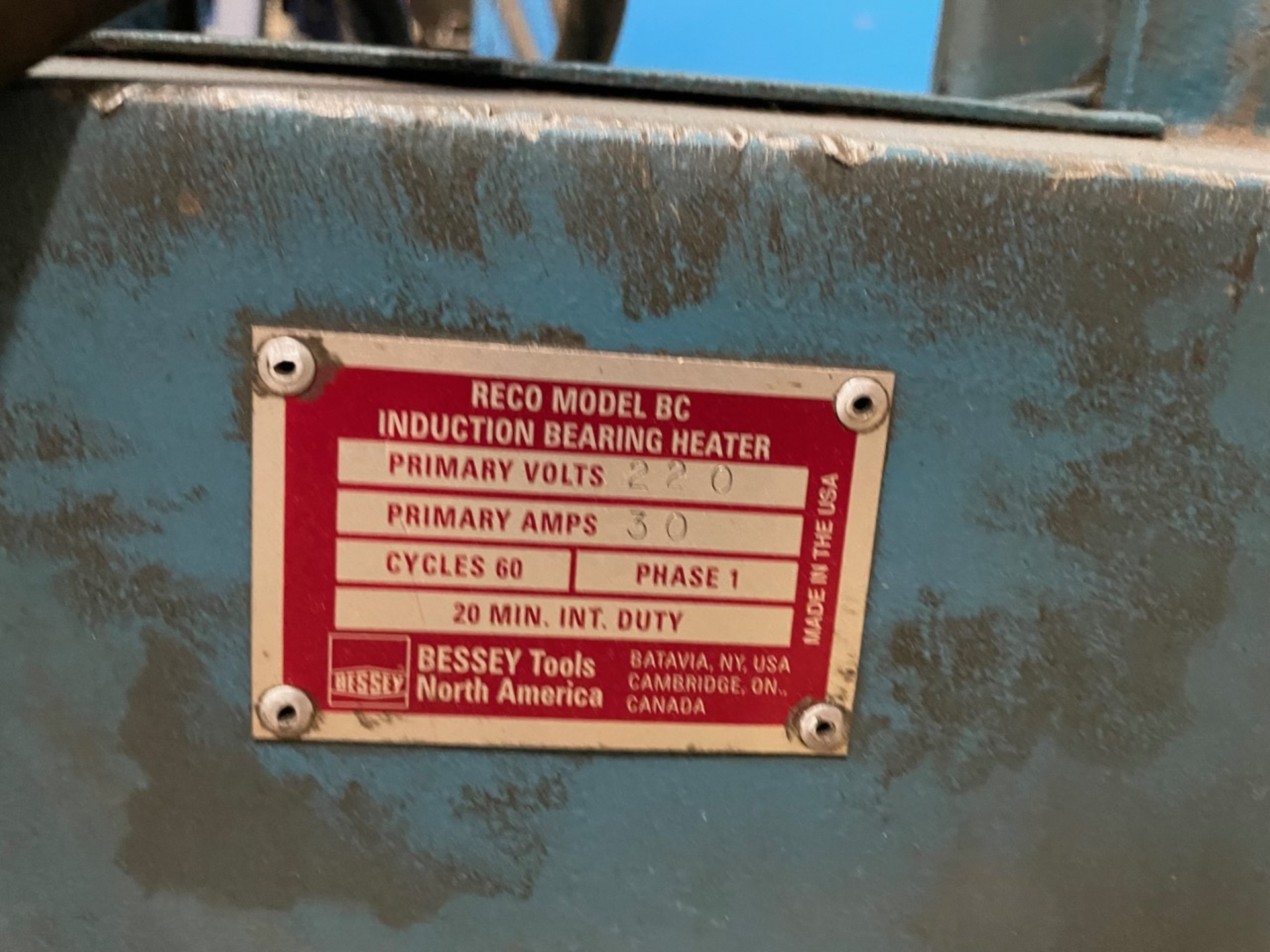 RECO Bearing Heater (LOCATION: Tucson, AZ) - Image 7 of 7