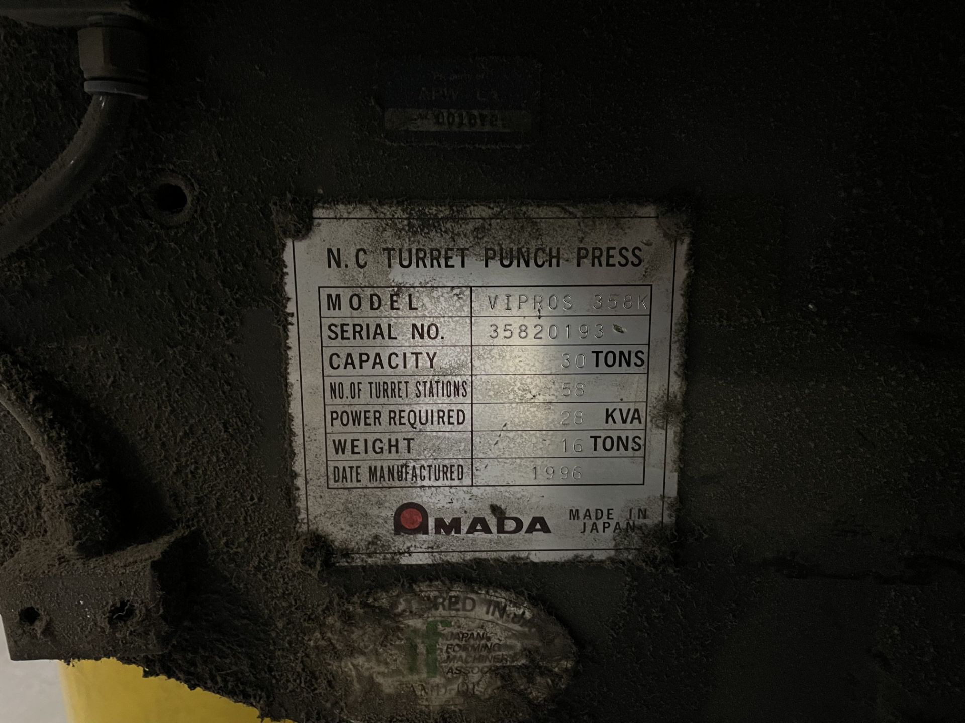 Amada Vipros 358 King CNC Turret Punch w/ Tooling - Image 10 of 10