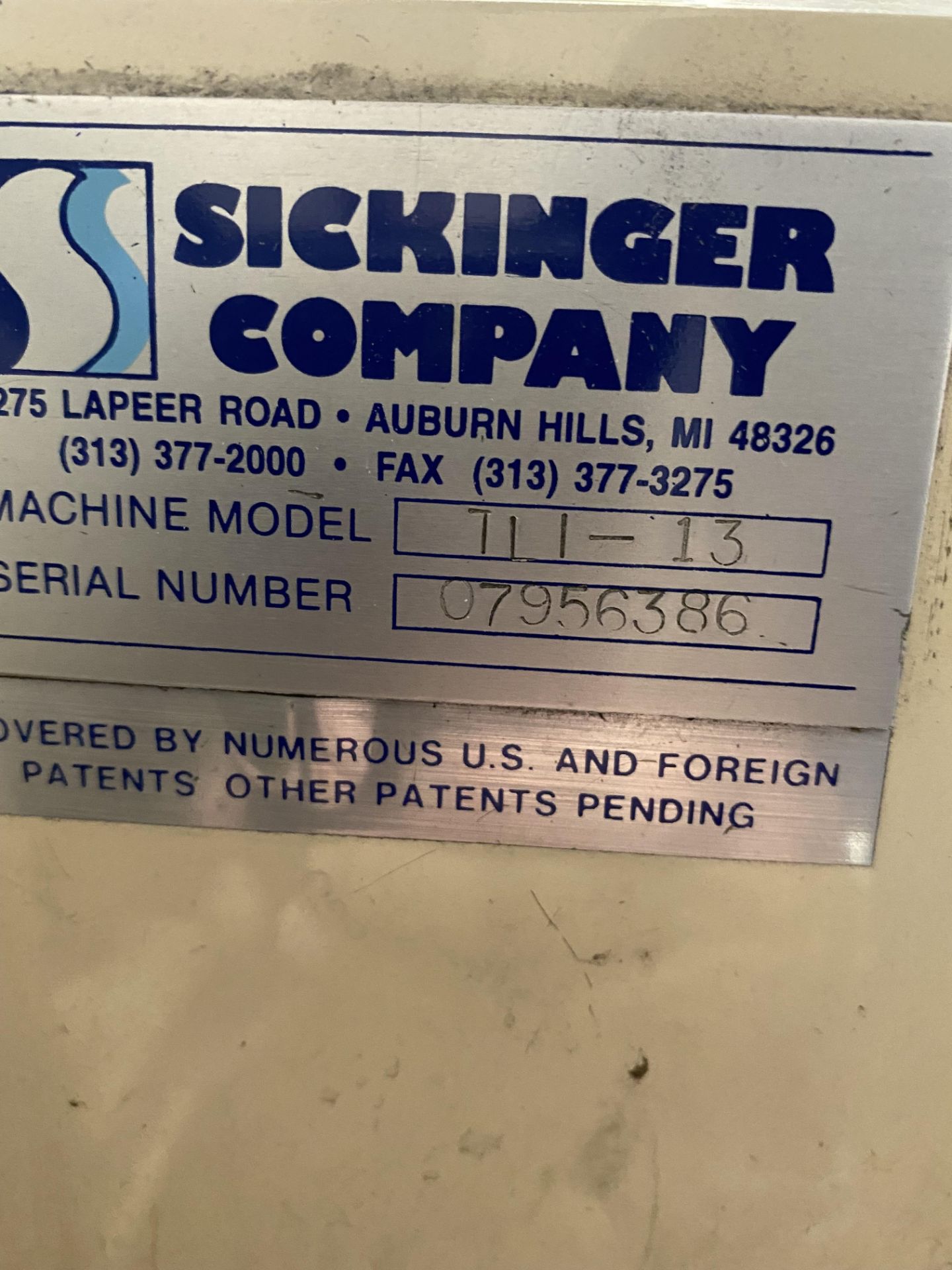 Sickinger TLI-13 Wire-O Machine s/n 07956386 - Image 4 of 5