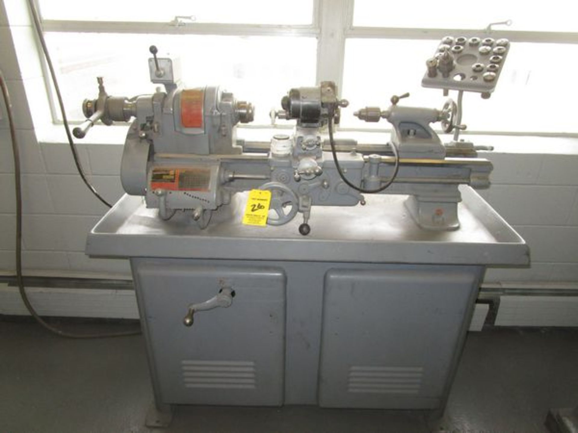 (1) Southbend CL187ZB 10" x 24" Lathe, S/N 18642RKX w/ Dumore Tool Post Grinder, Collets, Live