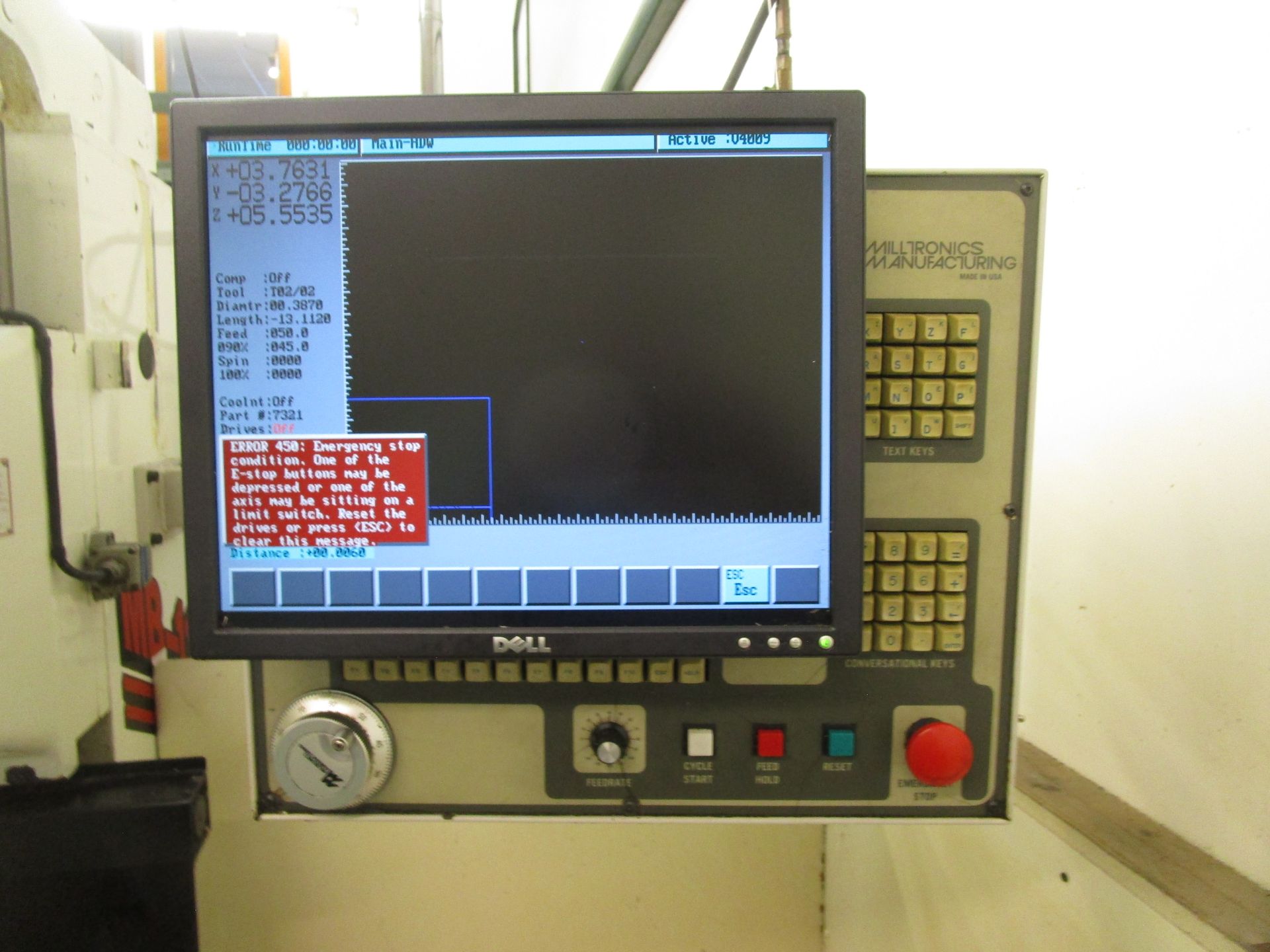 (1) 1997 FRYER MB-11, 3 AXIS CNC BED MILL, S/N 11030, Milltronics Centurion, **Rig/Load Fee $975** - Image 3 of 6