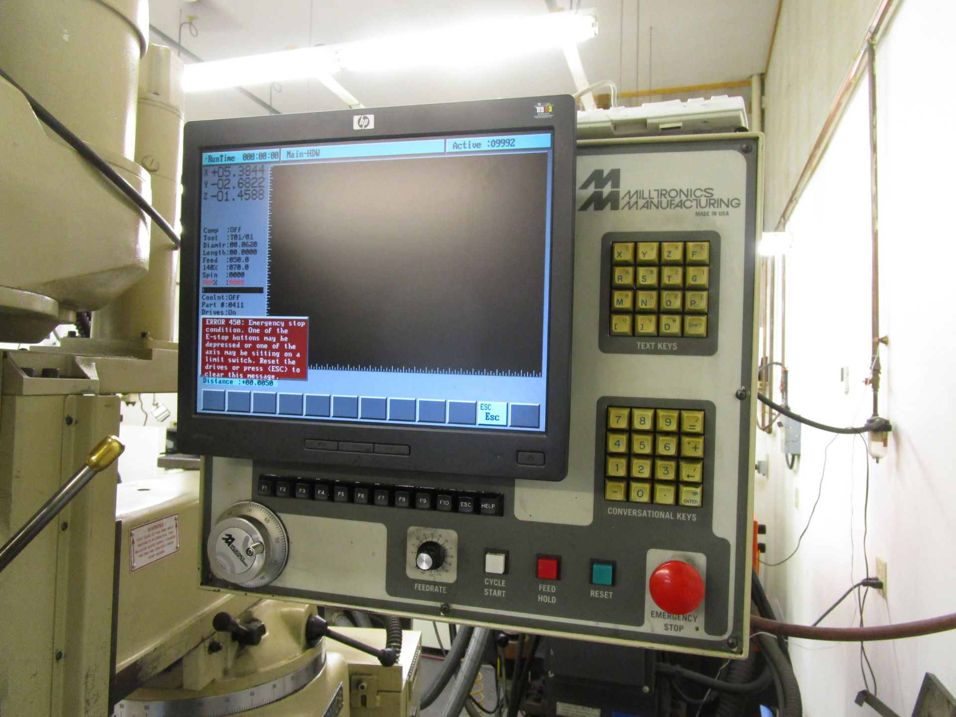 (1) 1995 MILLTRONICS PARTNER, 3 AXIS CNC MILLING MACHINE, **Rig/Load Fee $975** - Image 4 of 7