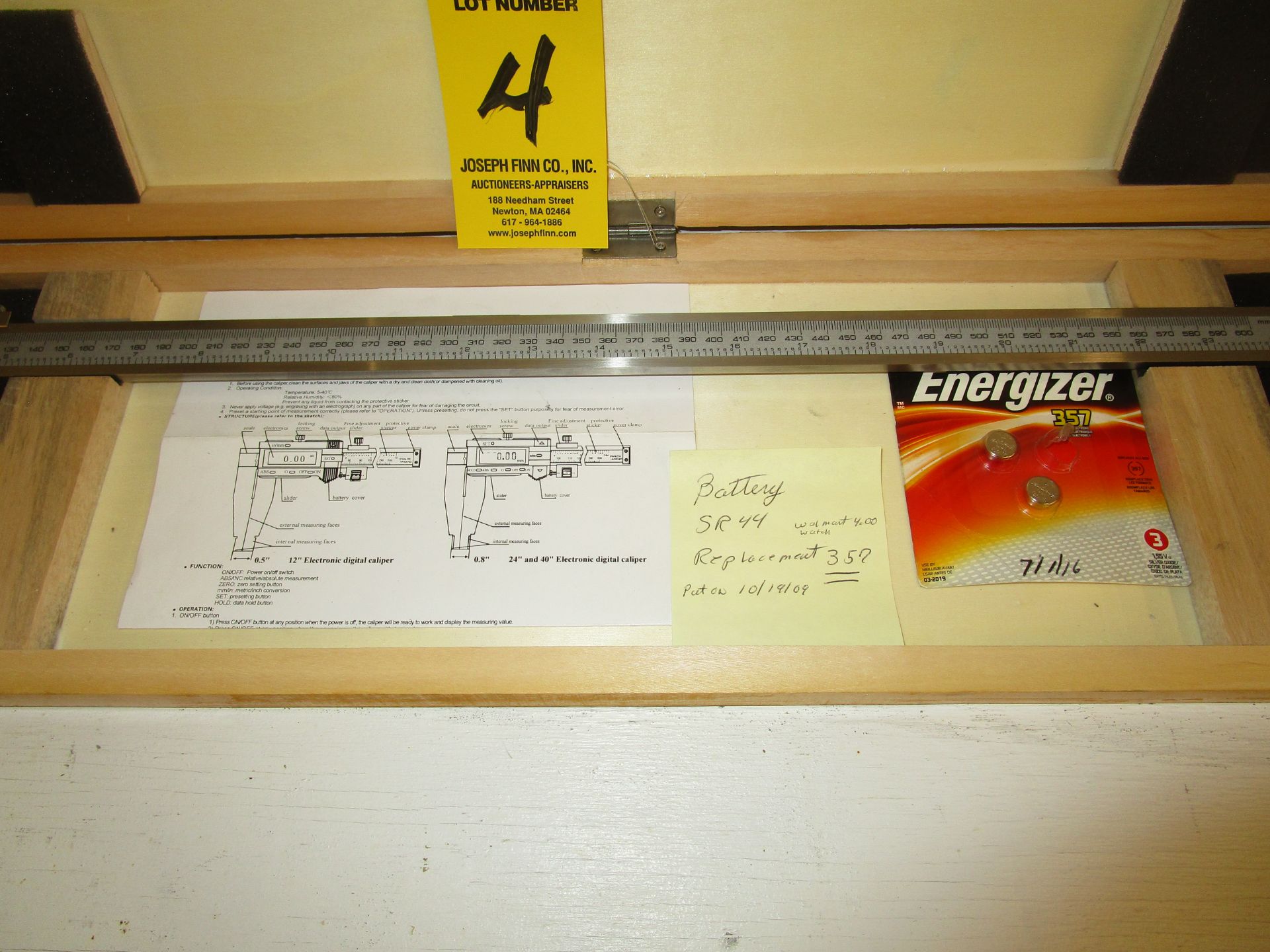 (1) Fowler EDP-13501 24" Digital Caliper w/ Spare Batteries - Image 2 of 2