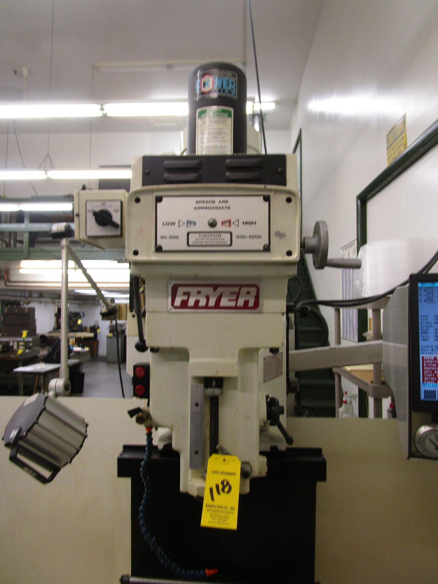 (1) 1997 FRYER MB-11, 3 AXIS CNC BED MILL, S/N 11030, Milltronics Centurion, **Rig/Load Fee $975** - Image 4 of 6