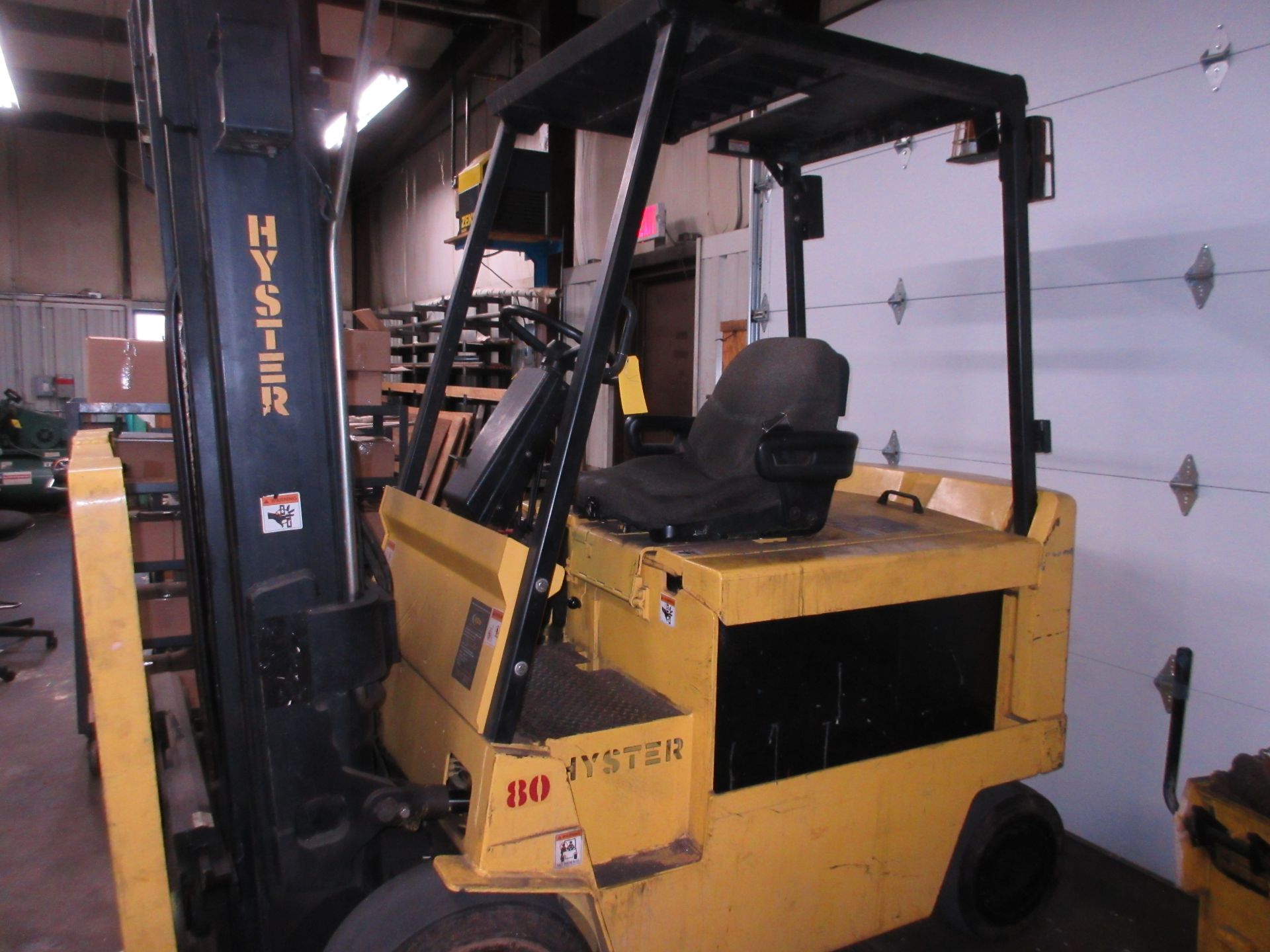 (1) Hyster E80XL3 Electric Forklift s/n C098V06878Y, 7,400# Capacity, 173", Side Shift