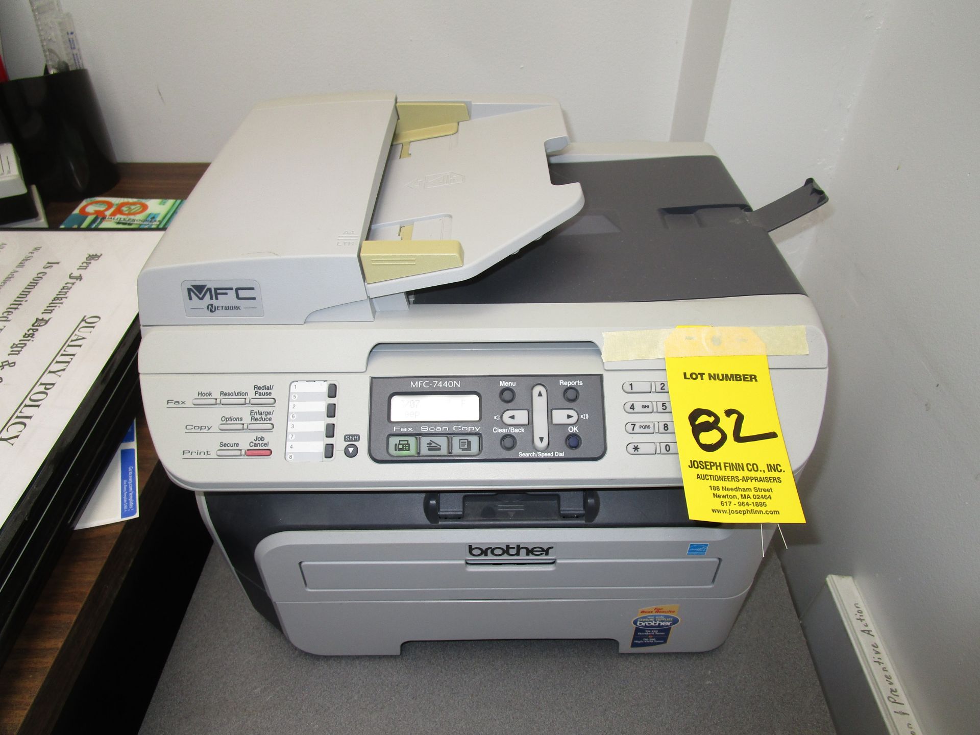 (1) Brother MFC-7440N Fax/Scan/Copier