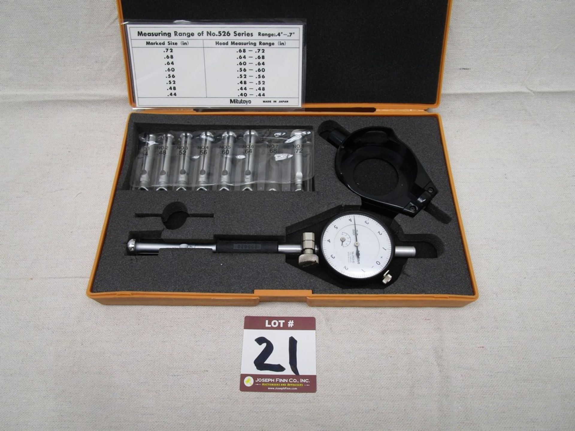 (1) Mitutoyo Mod 526, 4" - 7" Dial Bore Gage