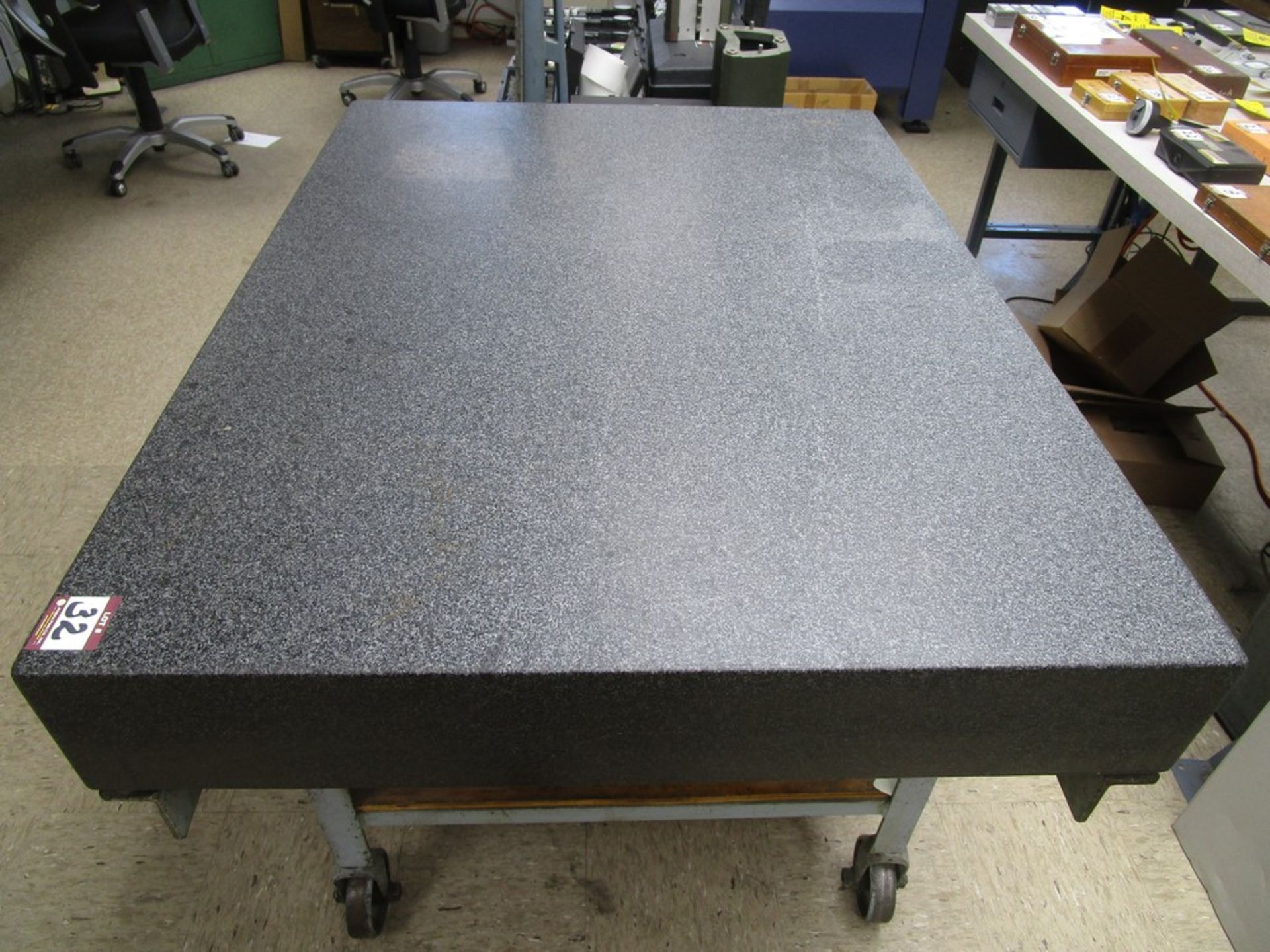 (1) DoAll 36" x 48" x 6" Granite Surface Plate on Port. Stand - Image 2 of 2