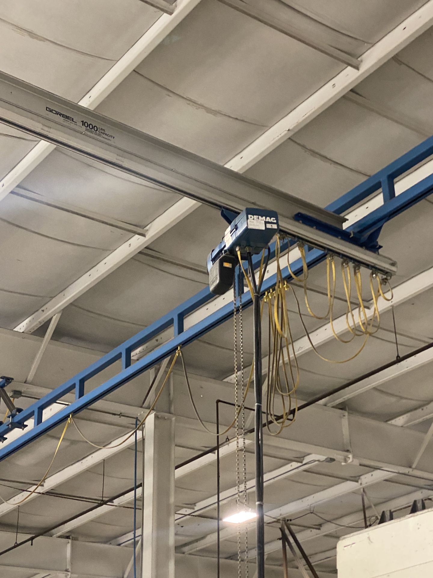 Gorbel 1,000# Overhead Crane Structure Approx. 12' Span, Approx. 57' Rails, Demag 1,000# Electric - Image 2 of 3