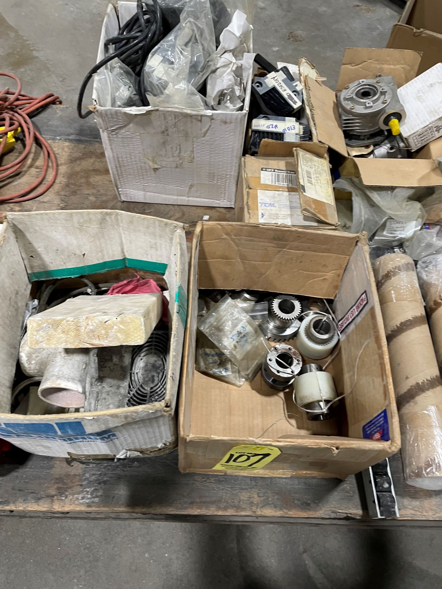 LOT Asst. Gears, Belts, Hoses, Connectors, Clamps, Etc. for the Bovone Edging Machines - Image 2 of 4