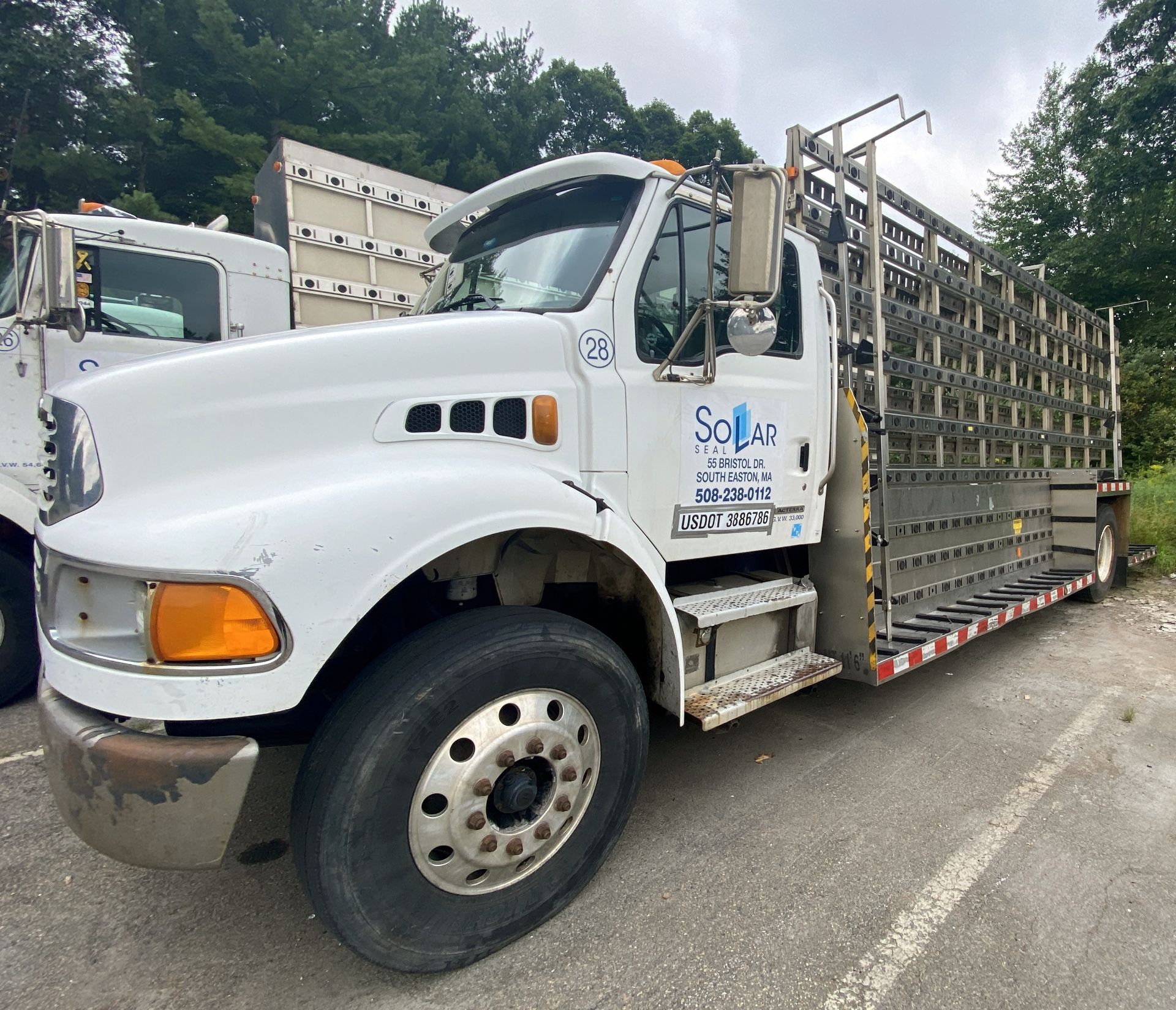 2003 Sterling Acterra Glass Transport Truck, Dual Rears, 33,000 G.V.W. Barkow 22’ HD Stainless Steel