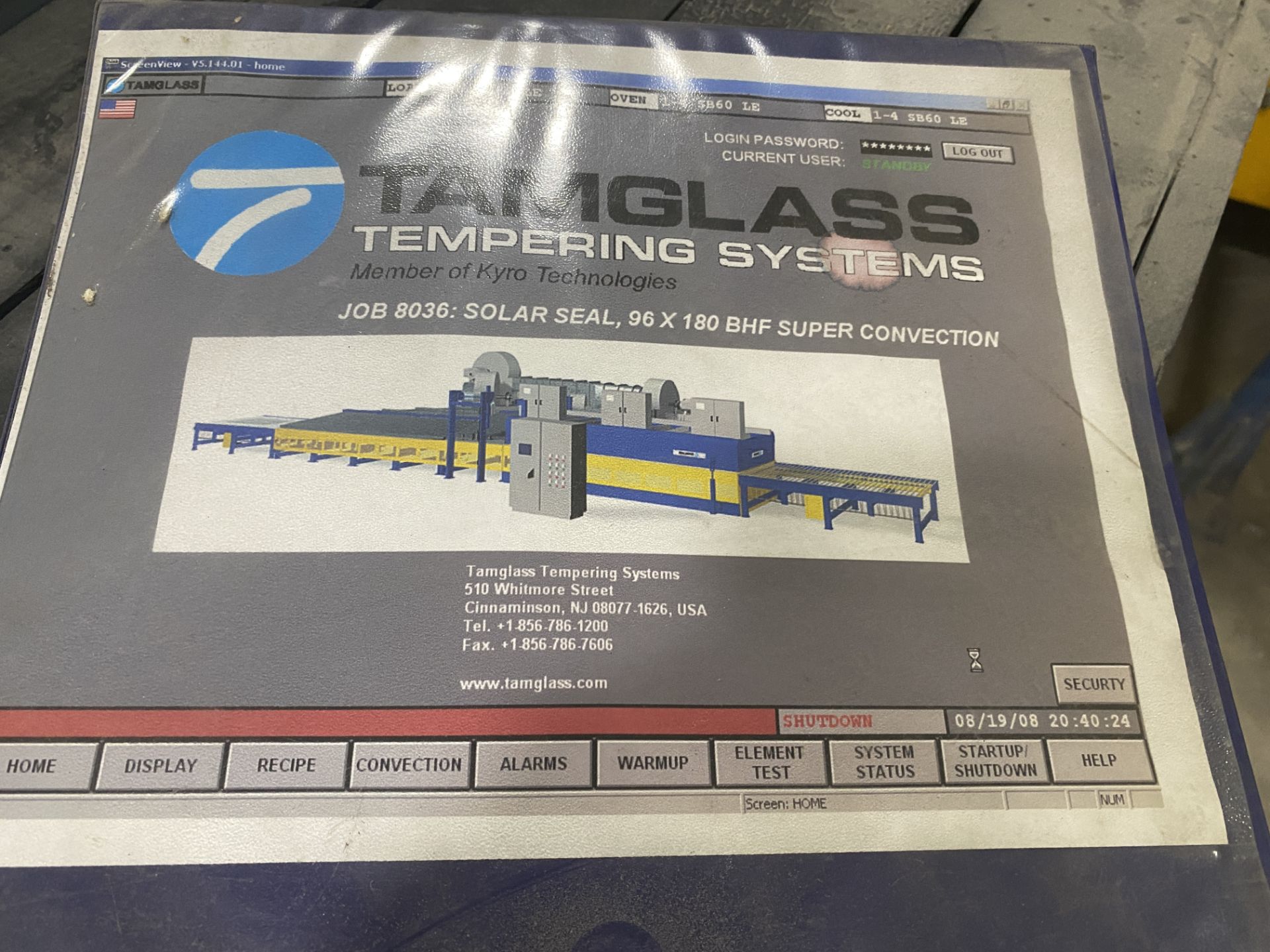 Tamglass Horizontal Convection/ Tempering Furnace, Model 96x180-PT32-TLP, Drives, Standard Glass - Image 10 of 24