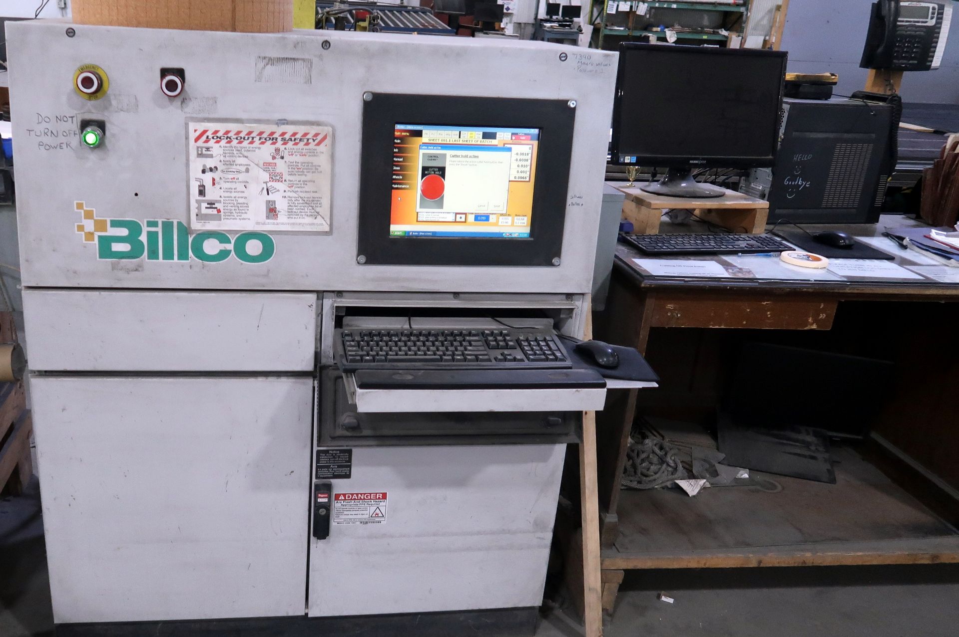 Billco CNC2200 Glass Cutting Machine, Grinding Wheel Size 8” Dia x ¾ W x 3 (CTR), Maximum Glass Size - Image 8 of 13