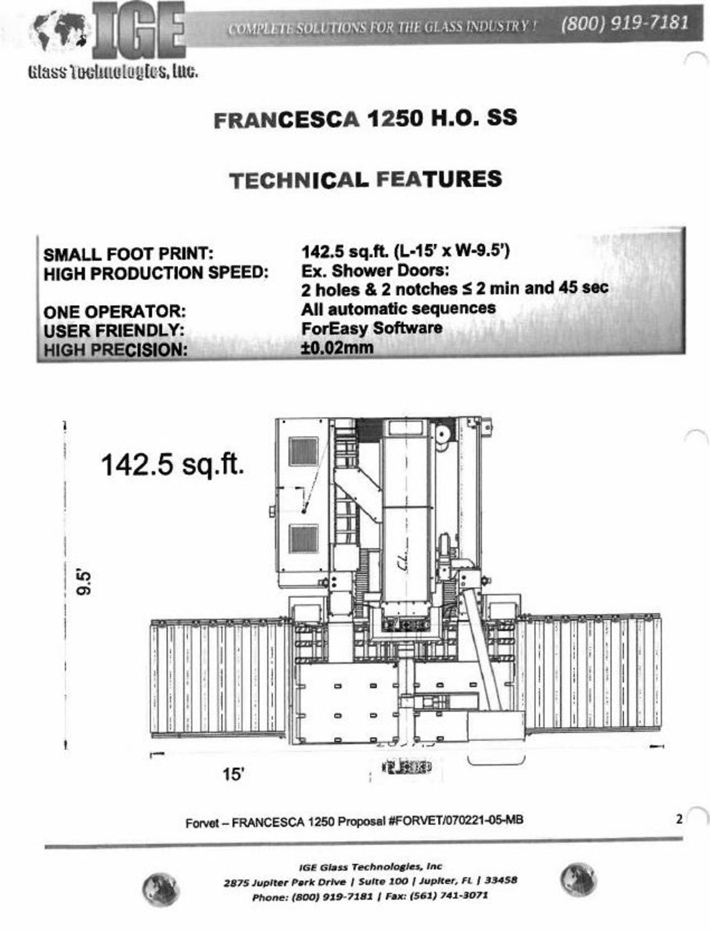 2021 Forvet Model FC 16M 1250 Mill H.O. SS CNC High Production Drilling & Milling Machine, Working - Image 14 of 15