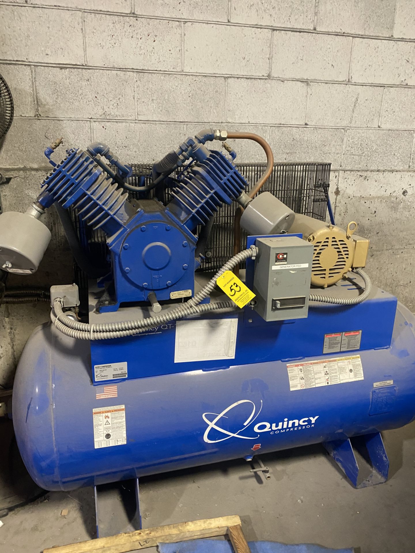 2015 Quincy Tank Mounted Air Compressor, Model BMQT15ST, S/N UTY701160 - Image 2 of 3