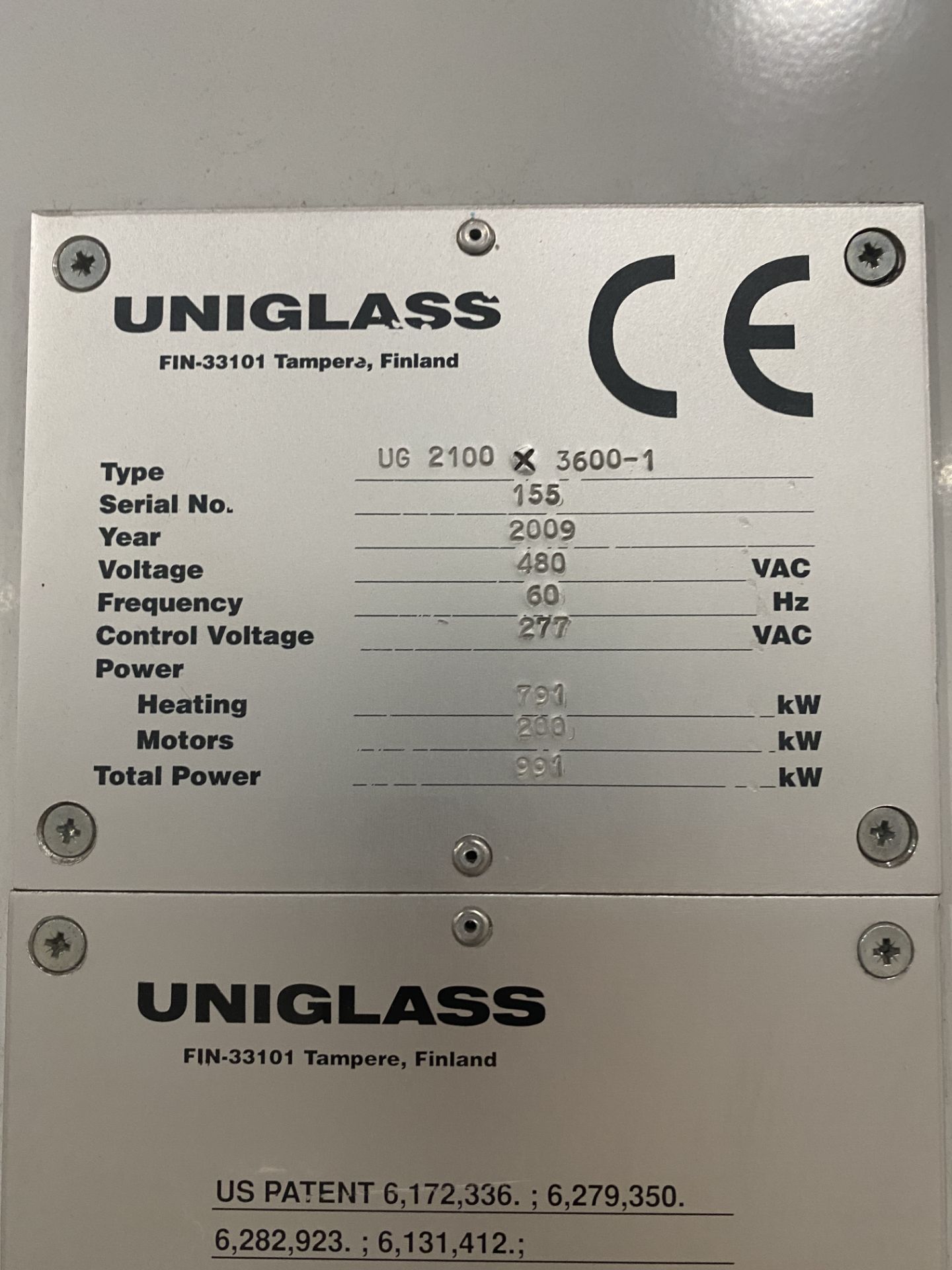 2009 Uniglass UGC-2100 x 3600-1 Glass Tempering Furnace, 791 KW Heating, Drives, Blower Motors - Image 22 of 23
