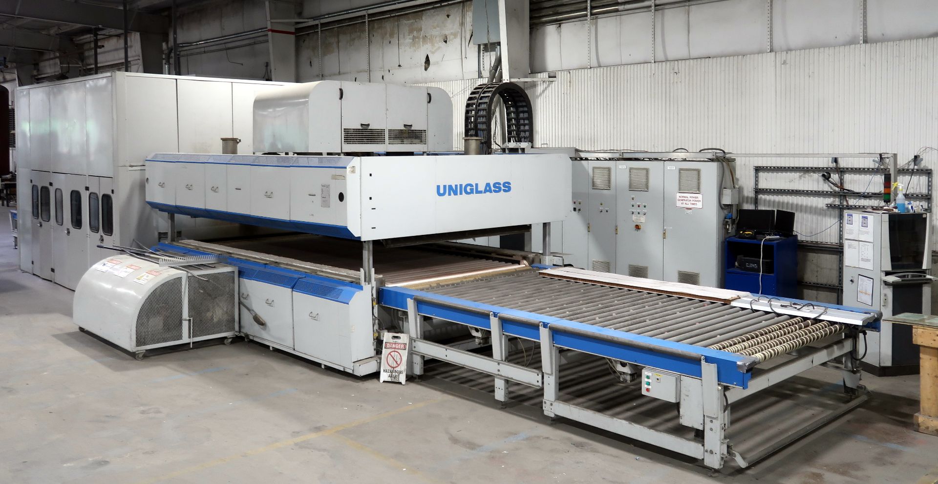 2009 Uniglass UGC-2100 x 3600-1 Glass Tempering Furnace, 791 KW Heating, Drives, Blower Motors - Image 2 of 23