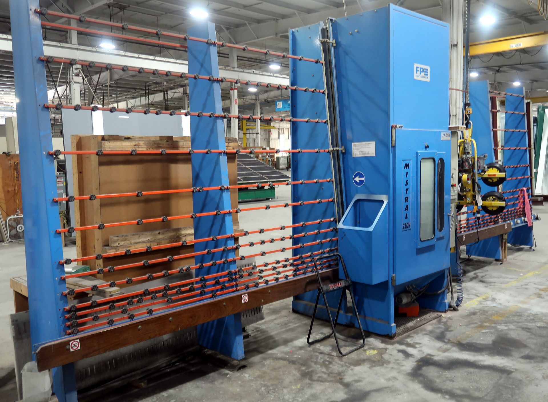 FRATELLI PEZZA Automatic Sandblasting Machine, Model Mistral 230V, Max Glass Height: 2300mm/ 90.55”,