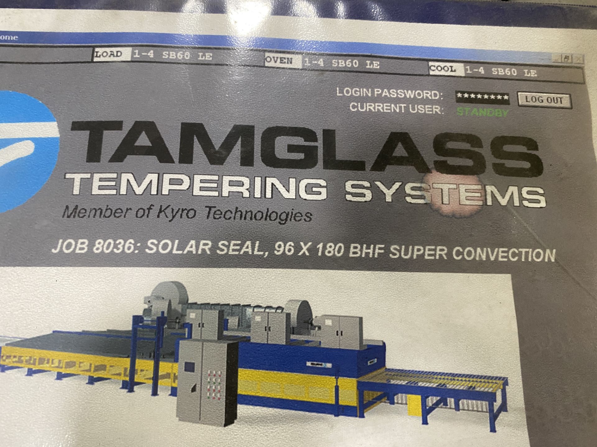 Tamglass Horizontal Convection/ Tempering Furnace, Model 96x180-PT32-TLP, Drives, Standard Glass - Image 11 of 24