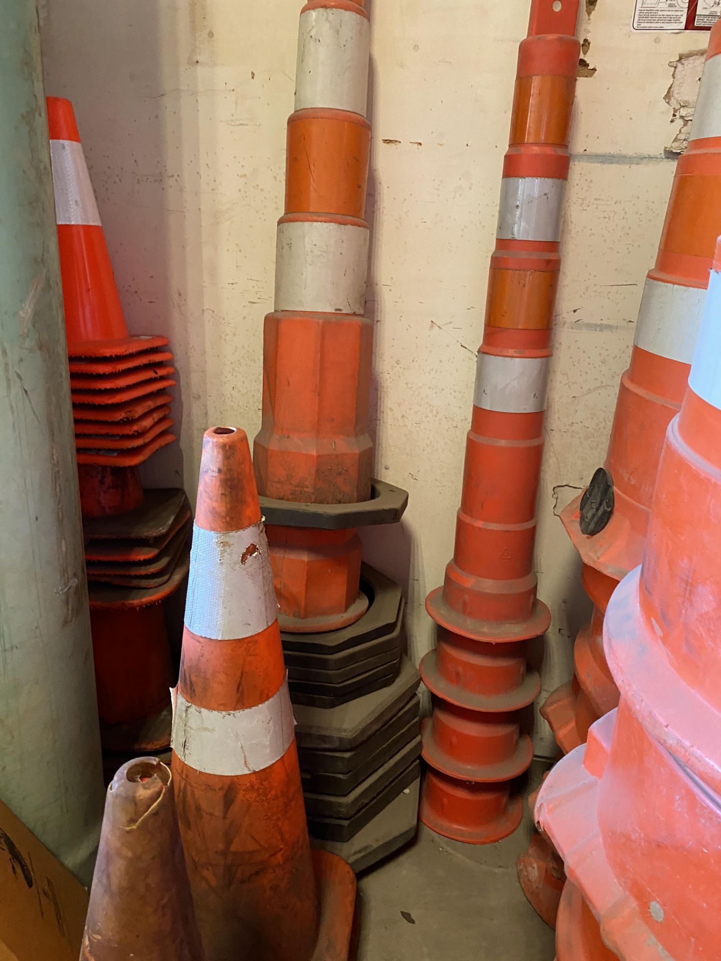 Lot Barriers, Cones, Bases - Image 2 of 3