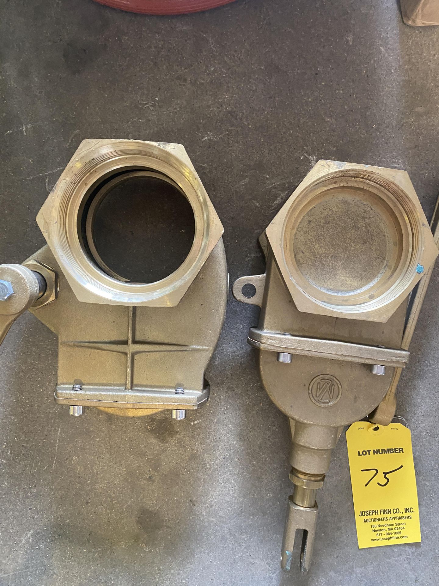 LOT (2) Asst. Brass Valves, (1) M2 4" Piston Valve, (1) 4" Lever Valve