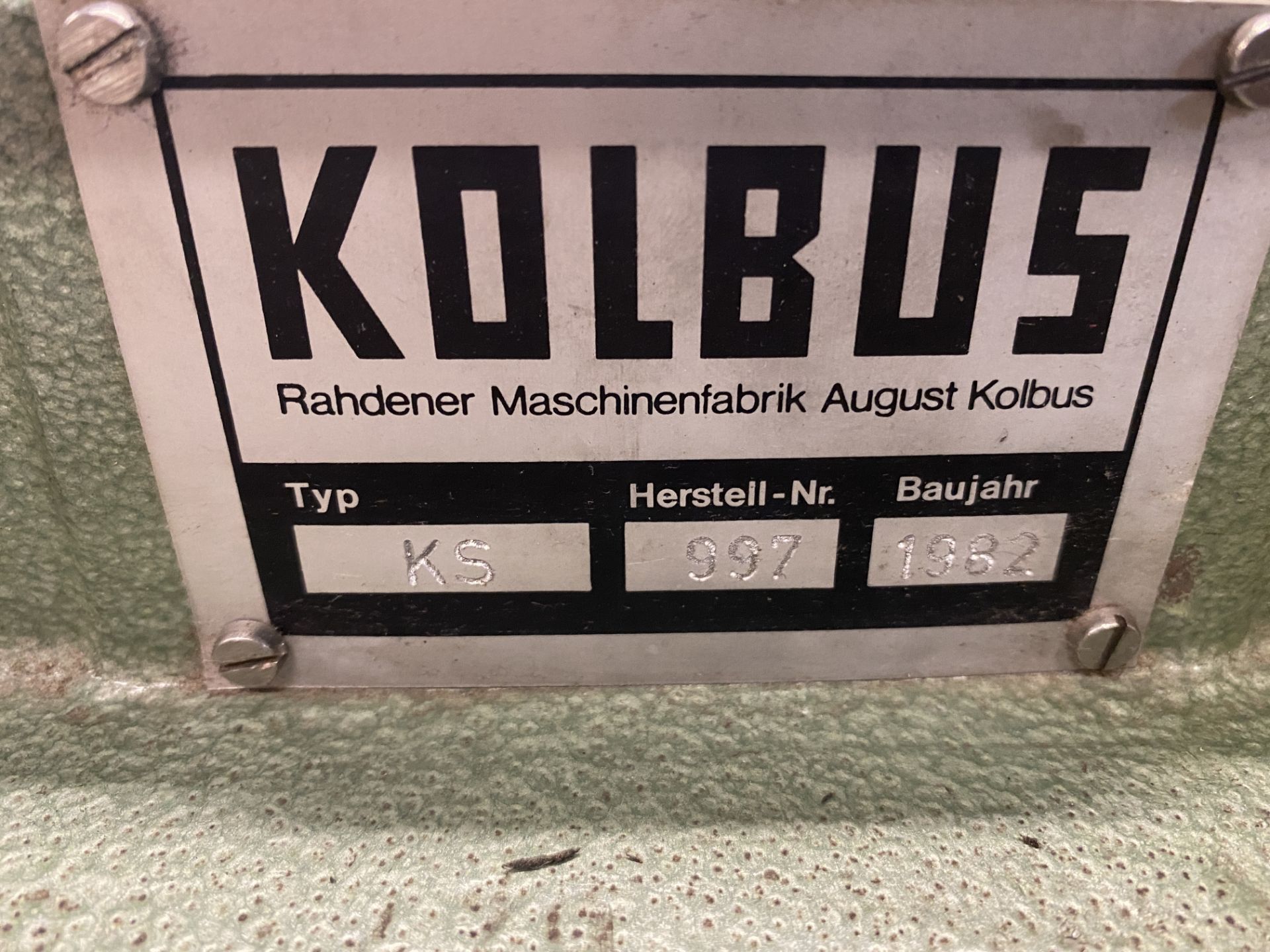 1982 Kolbus KS Sheeter/Cloth Cutter s/n 997 - Image 2 of 3