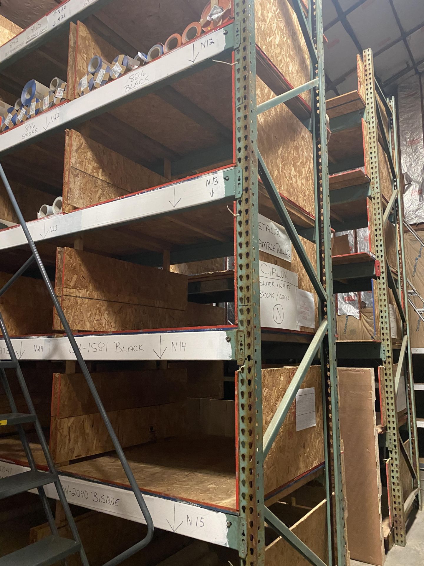 LOT (14) Sections Pallet Shelving 12'W x 42" D x Approx. 12' H - Image 2 of 4