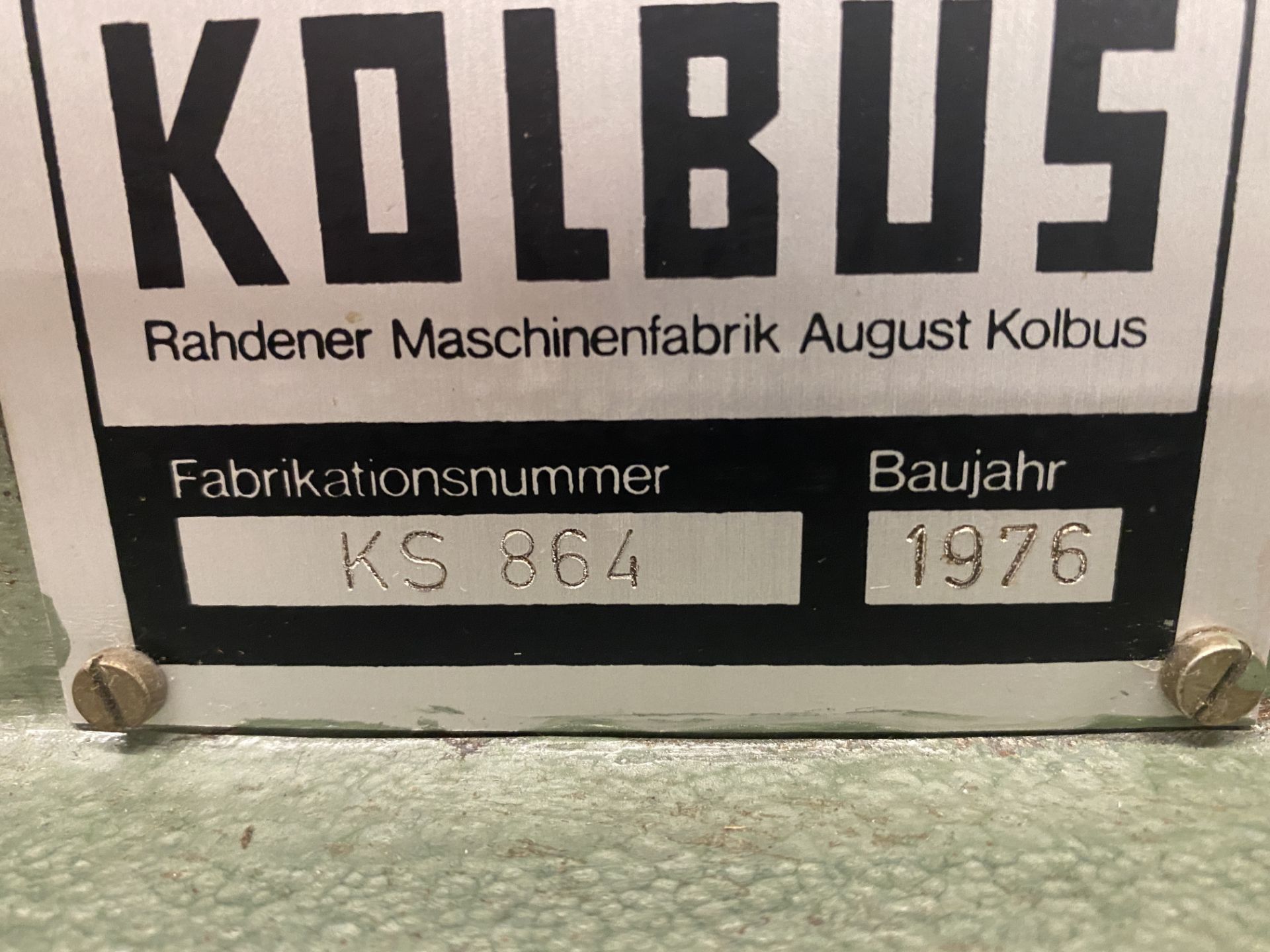 1976 Kolbus KS Sheeter/Cloth Cutter s/n 864 - Image 2 of 3