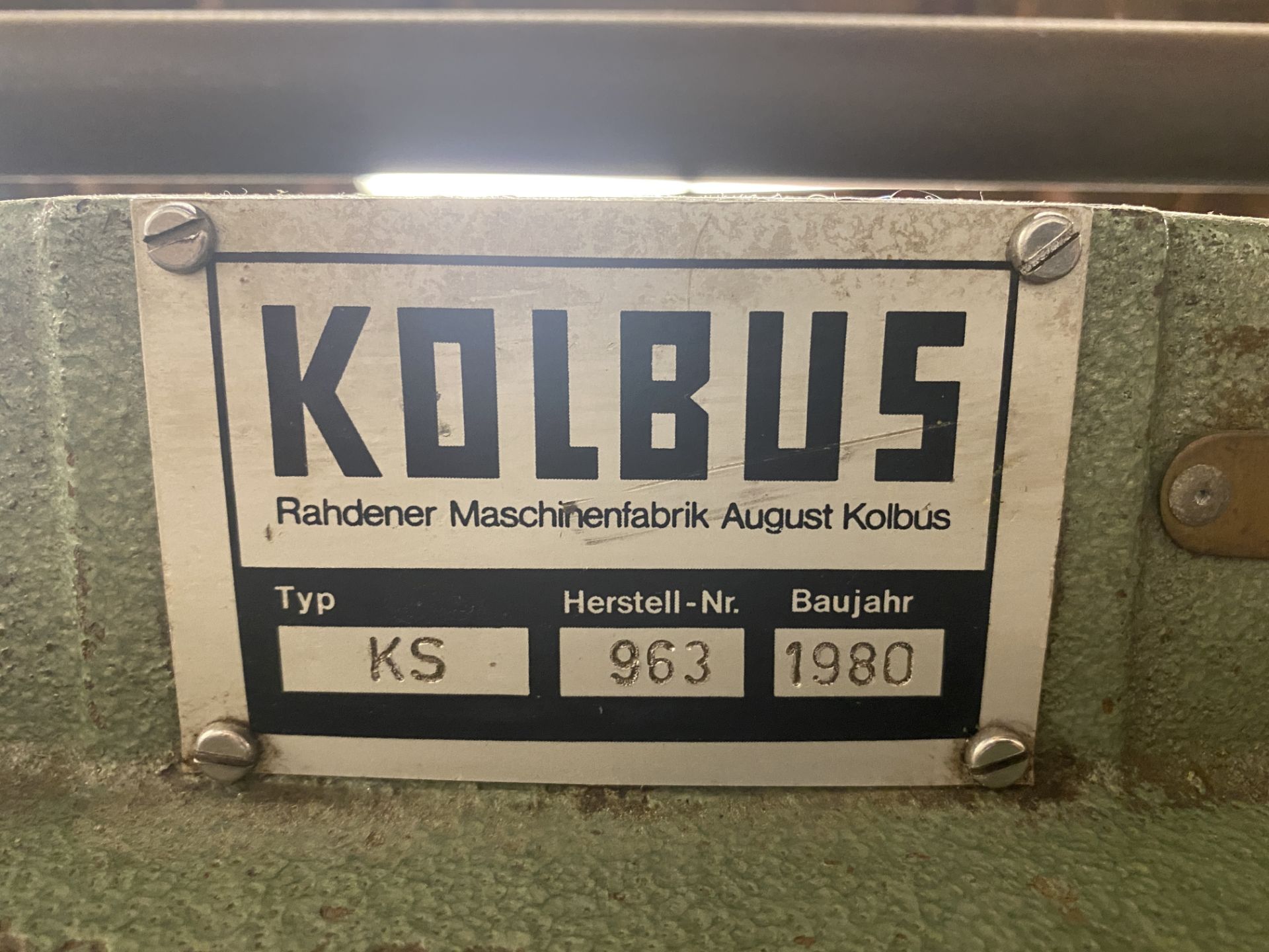 1980 Kolbus KS Sheeter/ Cloth Cutter s/n 963 - Image 2 of 4