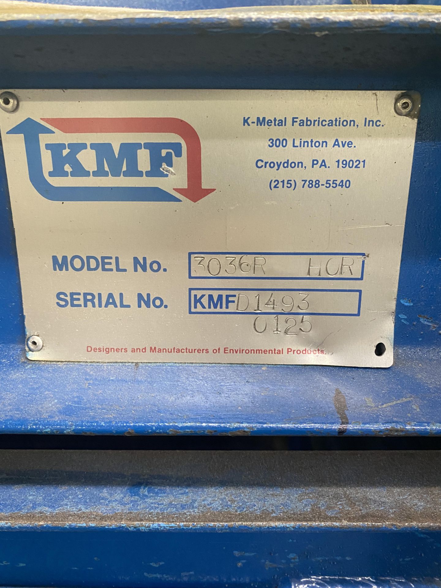 K-Metal Fabrication (KMF) 3036R-HOR Horizontal Baler s/n KMFD14930125 (Located in Smithfield Rhode - Image 5 of 7