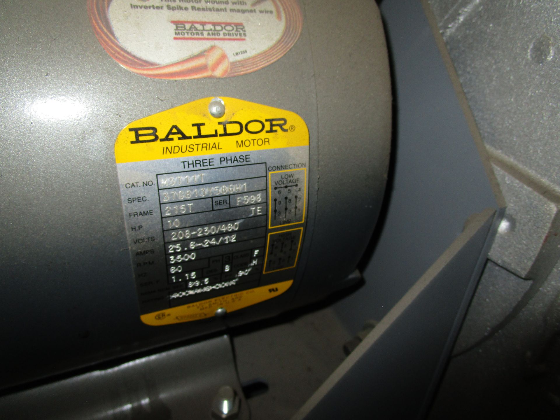 10HP Blower w/Baldor Motor - Image 2 of 2