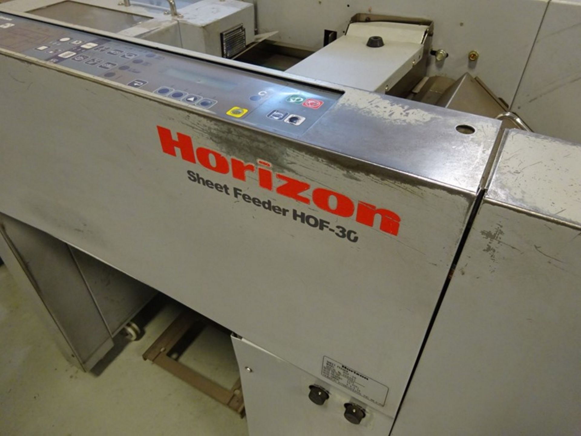 2004 Horizon Stitchliner, s/n 340006 with SPF-30 Saddle Stitcher, HTS-30 Trimmer, ACF-30 Accumulator - Image 5 of 10