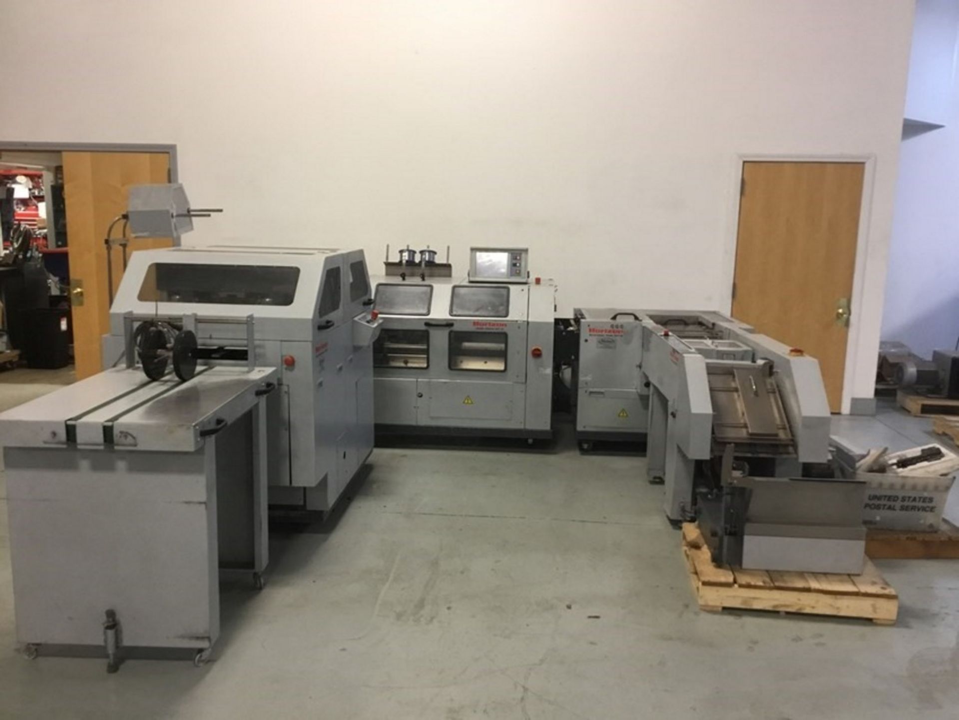 2004 Horizon Stitchliner, s/n 340006 with SPF-30 Saddle Stitcher, HTS-30 Trimmer, ACF-30 Accumulator