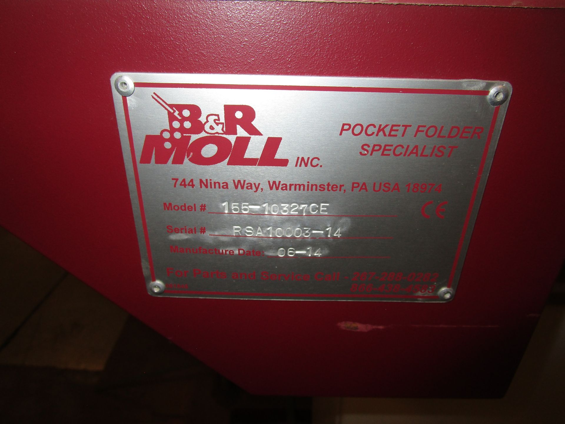 2014 Moll 155-103210E Tear Strip Applicating Head, s/n RSA10003-14 - Image 2 of 2