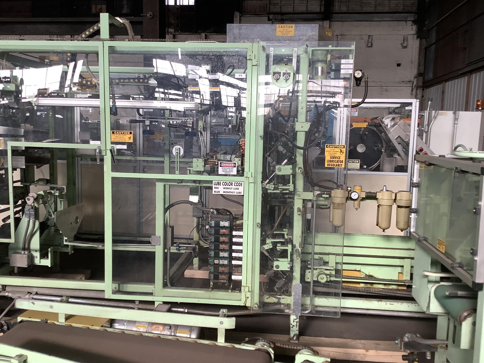 Salwasser R-101 casepacker, age 1997, Serial # 98033347. Includes infeed lane, manual magazine - Image 33 of 36