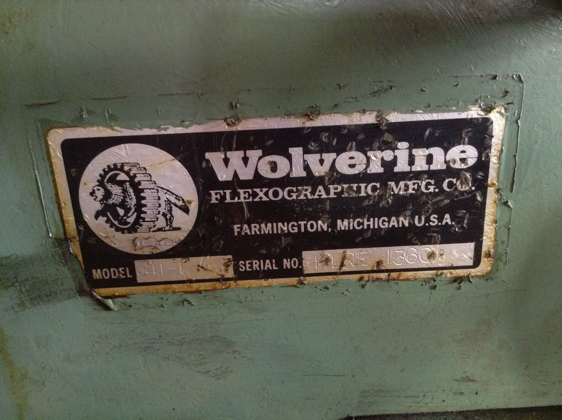 41" Wolverine Model 41-1 HLRE Hydraline 1-color stack flexographic printing press for inline - Image 9 of 14