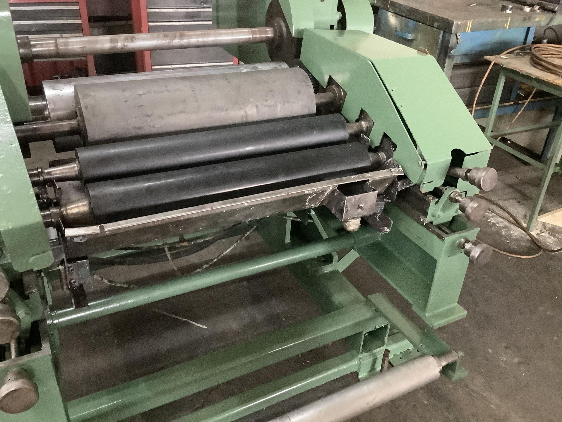 22” Wolverine Cubline 21-1, 1-color flexographic inline printing press. 21” print width. 10” to - Image 4 of 12