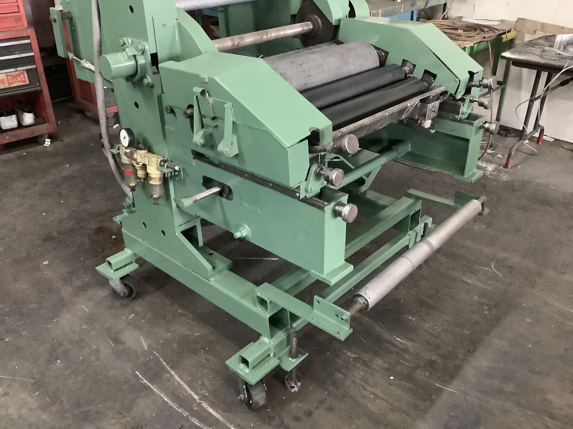 22” Wolverine Cubline 21-1, 1-color flexographic inline printing press. 21” print width. 10” to