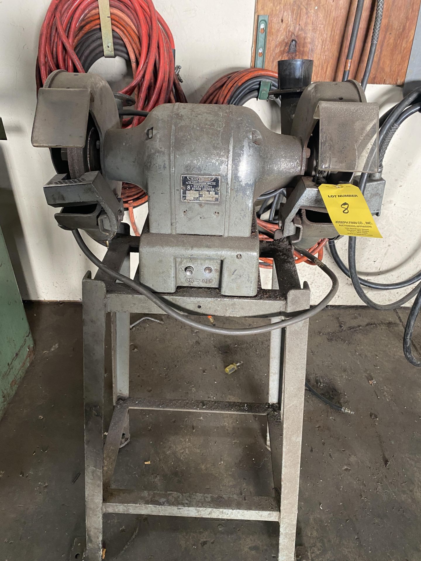 B&D D.E. Pedestal Buffer/Grinder, 3 Phase, 3/4 HP, 8"