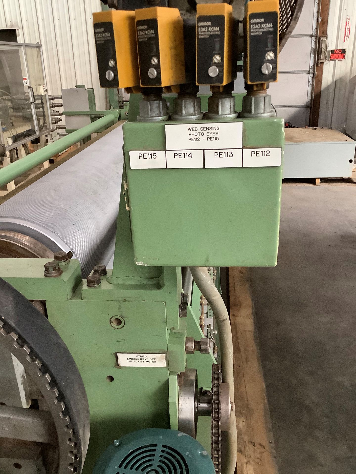 86” Bretting embossing system with matched steel-to-steel embossing rolls. Age 1992. Serial # of - Image 13 of 16